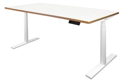 Schreibtisch elektrisch höhenverstellbar Josi | BxT 1200 x 800 mm | Gestell Weiß | Platin | Novigami